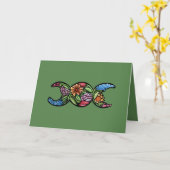 "Blessed Be" Triple Moon Bloom   Kaart (Gele Bloem)