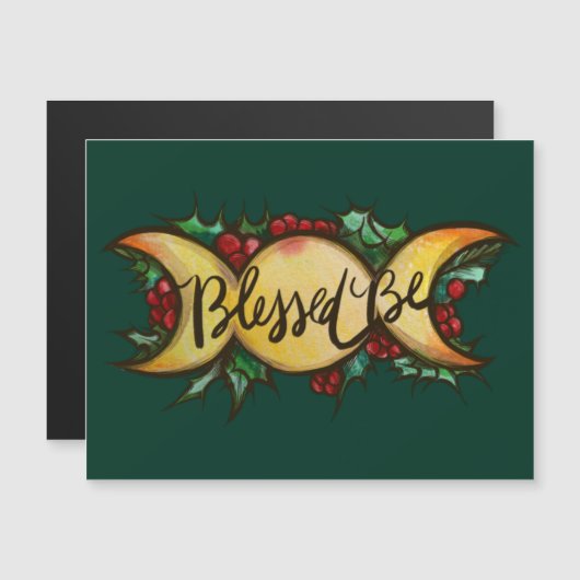 Blessed be Triple Moon Goddess Holly Yule (Voorkant / Achterkant)