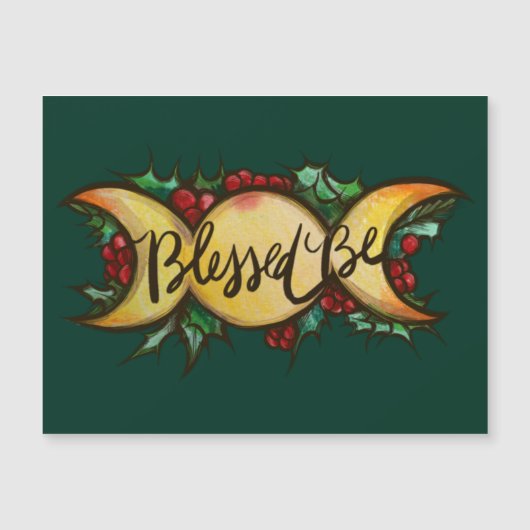 Blessed be Triple Moon Goddess Holly Yule (Voorkant)