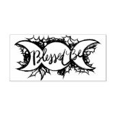 Blessed be Triple Moon Goddess Holly Yule Rubberstempel (Afrduk)