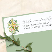 Blessed Beginnings Cross Return Adres Label