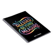 Blessed Beyond Measure Bible Inspiration Quote Notitieboek (Rechterzijde)