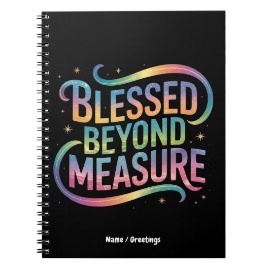 Blessed Beyond Measure Bible Inspiration Quote Notitieboek (Voorkant)