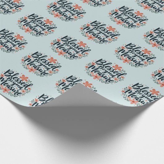 Blessed Beyond Measure Inspirerend bloemsierkunst Cadeaupapier (Hoek)