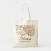 Blessed Beyond Measure Pink Floral  Tote Bag (Voorkant)