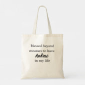 Blessed Beyond Measure Tote Bag (Achterkant)