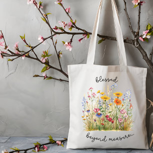 Blessed Beyond Measure voor Christelijke vrouwen Tote Bag