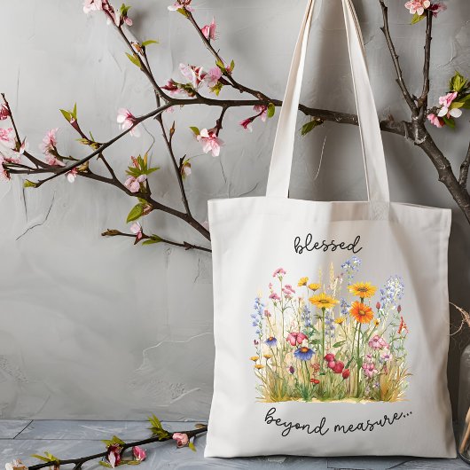 Blessed Beyond Measure voor Christelijke vrouwen Tote Bag