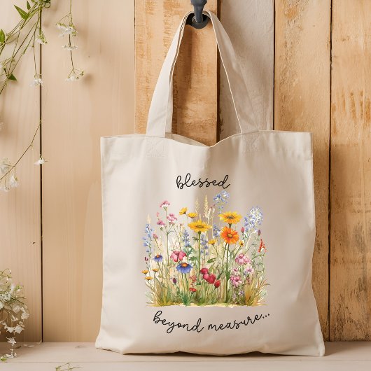 Blessed Beyond Measure voor Christelijke vrouwen Tote Bag