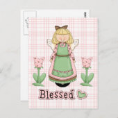 Blessed Blonde Angel Briefkaart (Voorkant / Achterkant)