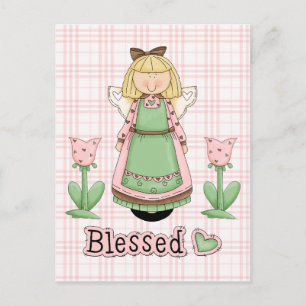 Blessed Blonde Angel Briefkaart