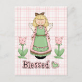 Blessed Blonde Angel Briefkaart (Voorkant)