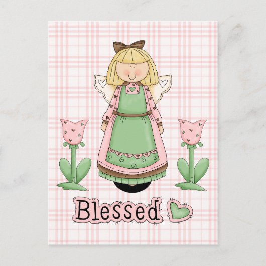 Blessed Blonde Angel Briefkaart (Voorkant)