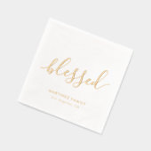 Blessed Boho Script Family Reunion Thanksgiving Folie Servetten (Links)