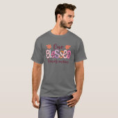 Blessed Bonus Mam Leopard Messy Bun Sunbril Mot T-shirt (Voorkant volledig)