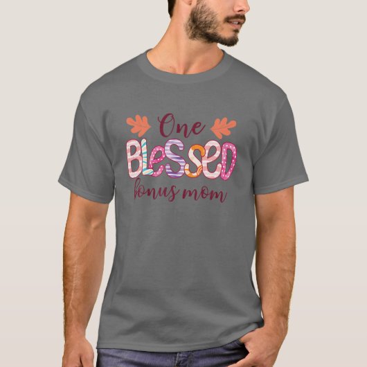 Blessed Bonus Mam Leopard Messy Bun Sunbril Mot T-shirt (Voorkant)