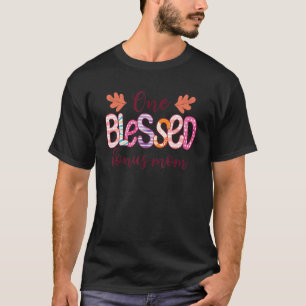 Blessed Bonus Mam Leopard Messy Bun Sunbril Mot T-shirt