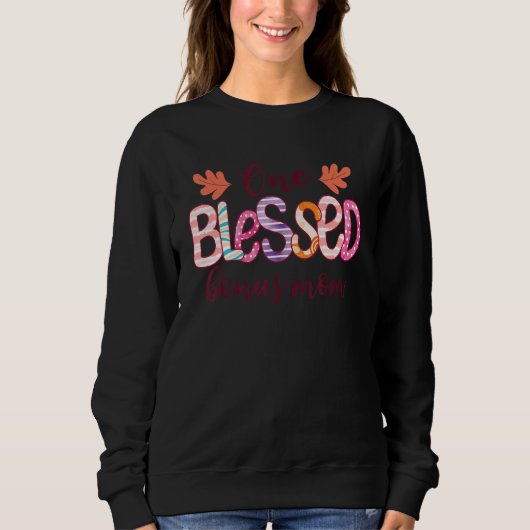 Blessed Bonus Mam Leopard Messy Bun Sunbril Mot Trui (Voorkant)