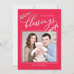 Blessed Branch Holiday-fotokaart Feestdagenkaart