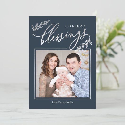 Blessed Branch Holiday-fotokaart Feestdagenkaart (Staand voorkant)