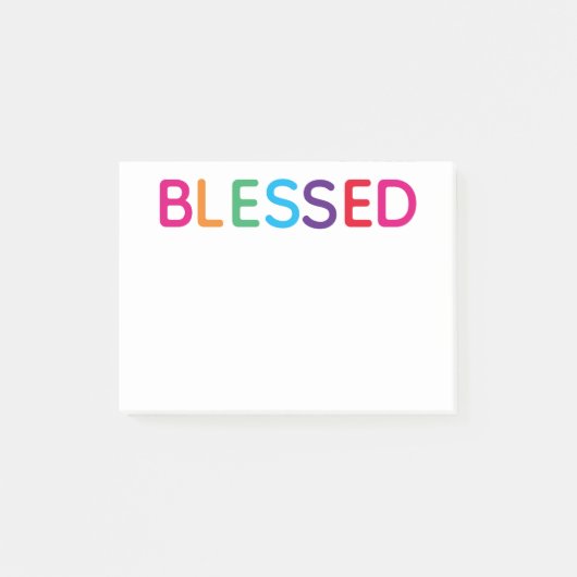 Blessed Bright Veelkleurig 4 x 3 Post-it® Notes (Voorkant)