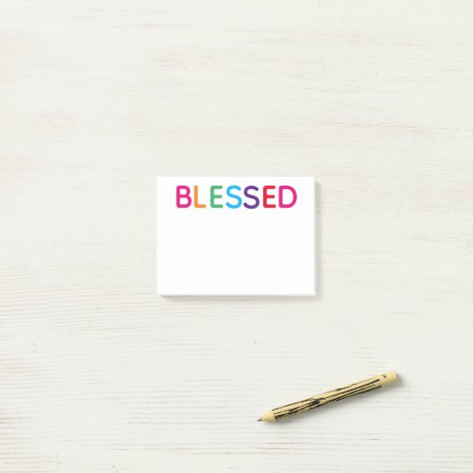 Blessed Bright Veelkleurig 4 x 3 Post-it® Notes (Op bureau)