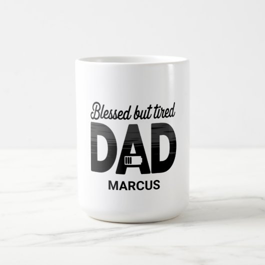Blessed But Tired Dad Mug Koffiemok (Center)