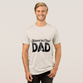 Blessed But Tired Dad Tri-Blend Shirt (Voorkant volledig)