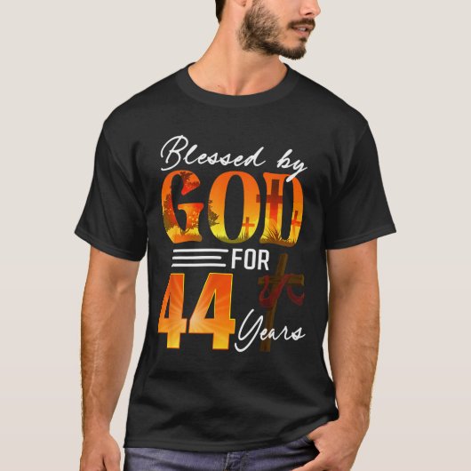Blessed By God For 44 Years Old Gift 44th Birthday T-shirt (Voorkant)