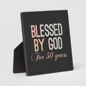 Blessed by God for 50 years, 50th birthday design Fotoplaat (Voorkant)