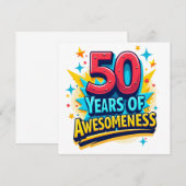 Blessed by God for 50 years, 50th birthday design Save The Date (Voorkant / Achterkant)