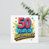 Blessed by God for 50 years, 50th birthday design Save The Date (Staand voorkant)