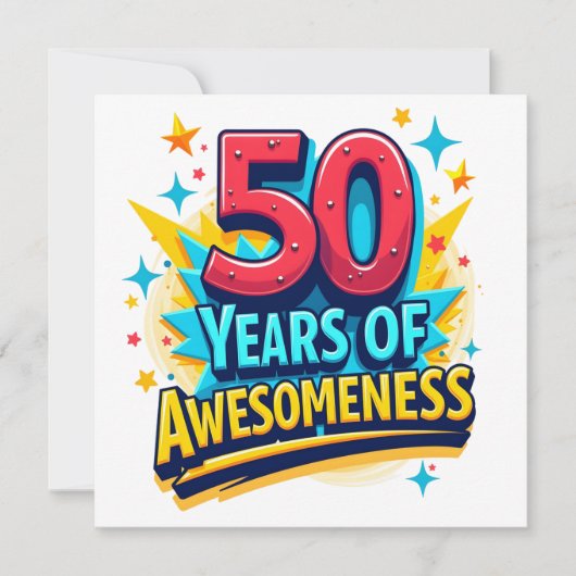 Blessed by God for 50 years, 50th birthday design Save The Date (Voorkant)