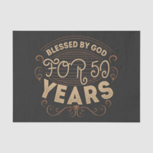 Blessed by God for 50 years, 50th birthday design Tissuepapier