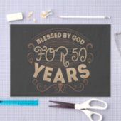 Blessed by God for 50 years, 50th birthday design Tissuepapier (Craft)