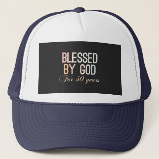 Blessed by God for 50 years, 50th birthday design Trucker Pet