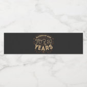 Blessed by God for 50 years, 50th birthday design Waterfles Etiket (Enkel label)