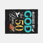 Blessed By God For 50 Years Old 50 Birthday 50th B Fleece Deken (Voorkant (Horizontaal))