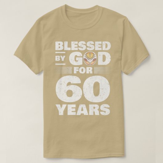 Blessed By God For 60 Years 60th Birthday Premium T-shirt (Design voorkant)