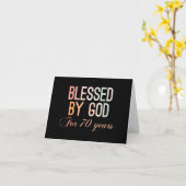 Blessed by God for 70 years Kaart (Gele Bloem)