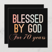 Blessed by God for 70 years Save The Date (Voorkant / Achterkant)