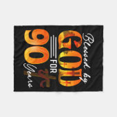 Blessed By God For 90 Years Old Gift 90th Birthday Fleece Deken (Voorkant (Horizontaal))