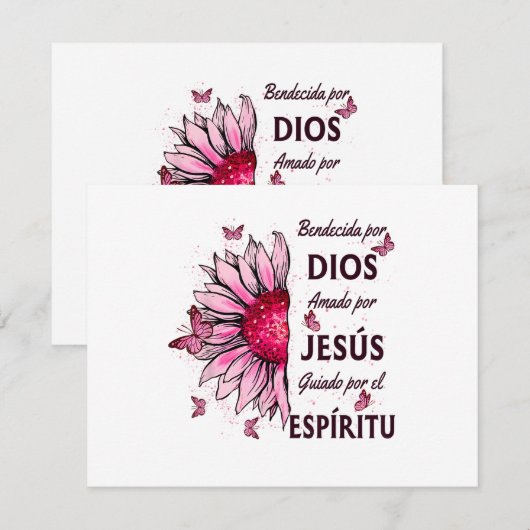 Blessed by God Loved by Jesus Informatiekaartje (Voorkant / Achterkant)