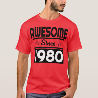 Blessed by god since 1980, motivational positive t t-shirt