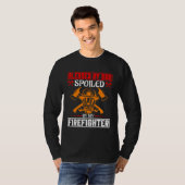 Blessed By God Spoiled By My Firefighter Girlfrien T-shirt (Voorkant volledig)