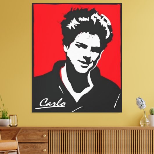 Blessed Carlo Acutis, Beato Carlo, Blessed Carlo Canvas Afdruk (Insitu (Woonkamer))