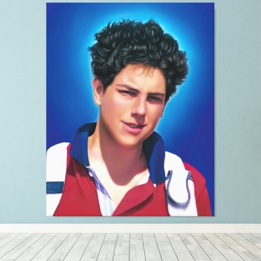 Blessed Carlo Acutis, Beato Carlo, Blessed Carlo Canvas Afdruk (Insitu (Houten vloer))