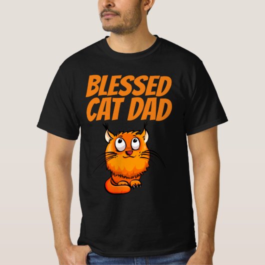 BLESSED CAT DAD GINGER T-SHIRT (Voorkant)