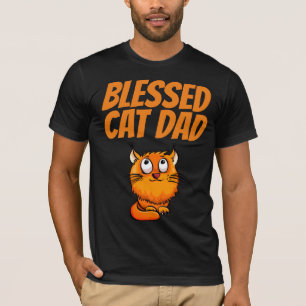 BLESSED CAT DAD GINGER T-SHIRTS