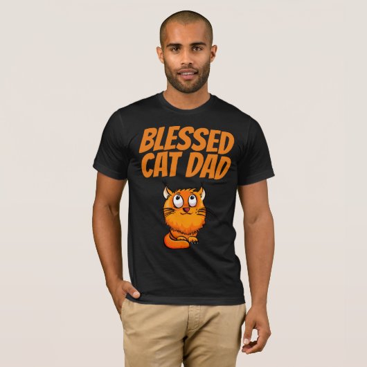 BLESSED CAT DAD GINGER T-SHIRTS (Voorkant volledig)